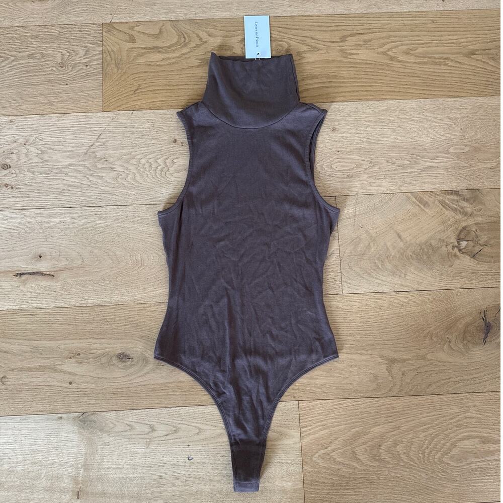 Lovers + Friends - Ellen High Neck Thong Bodysuit in Brown